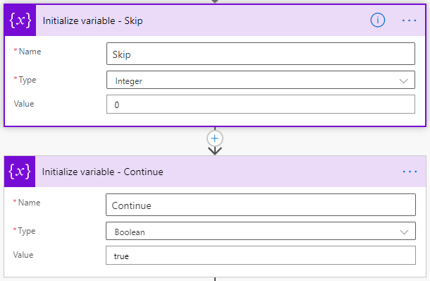 Capture de l'initialisation des variables