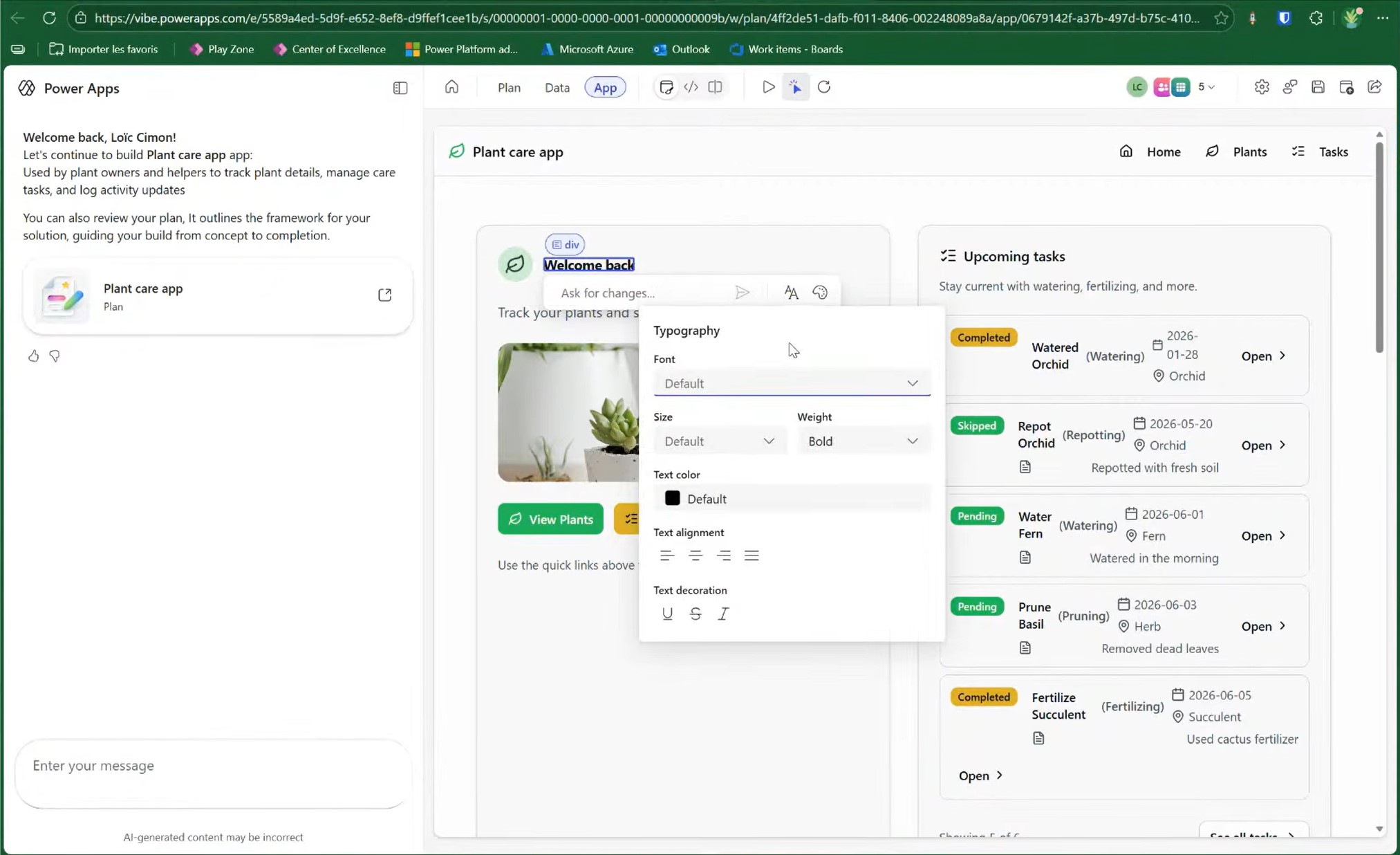 Modification via les actions inline